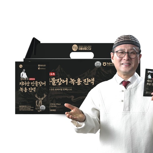 미쁨생활건강 김오곤의 지리산 민물장어 녹용 진액 70ml 1박스 (총30포)